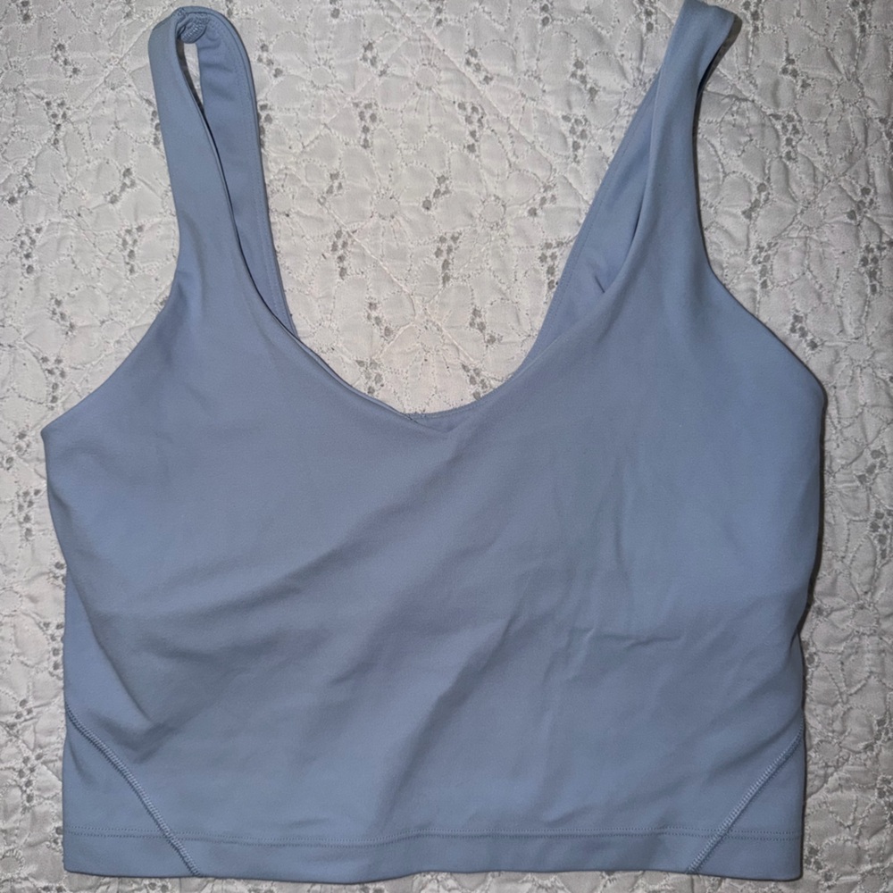 lululemon athletica Light Blue Scoop-Neck Bodysuit Tank
